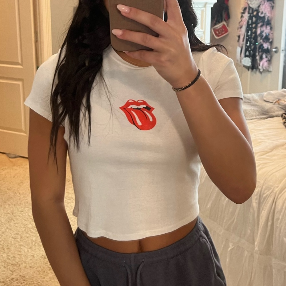 Urban Outfitters Rolling Stones Crop Top